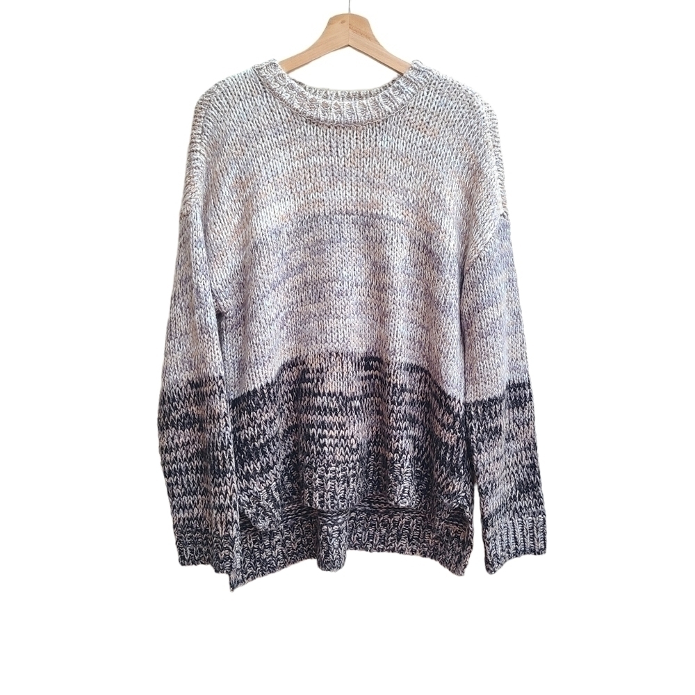 Cupio Knit Gradient Color Block, Sweater, Size Large
